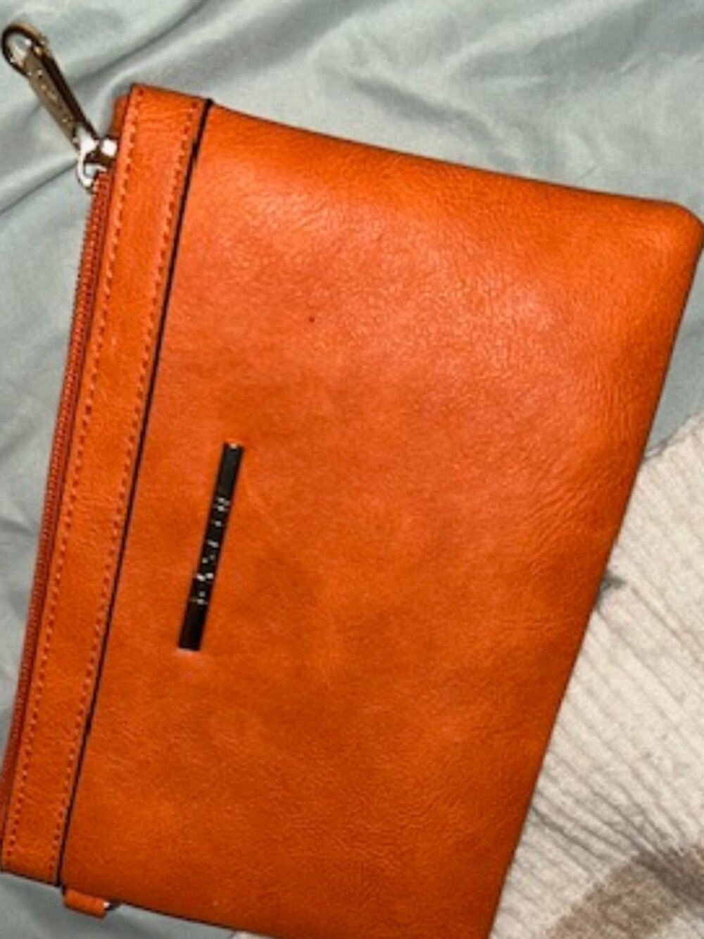 make up bag clutch travel cosmetic orange women cosmetic makeup